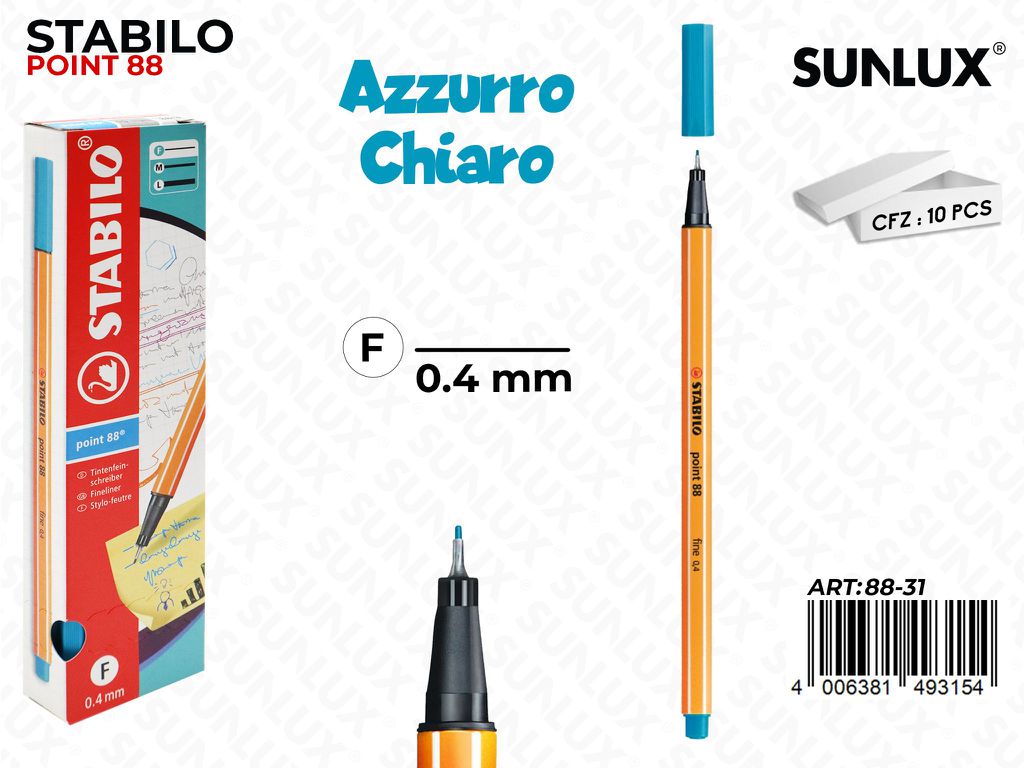 Stabilo Point 88-31 Azzurro Chiaro 0.4MM