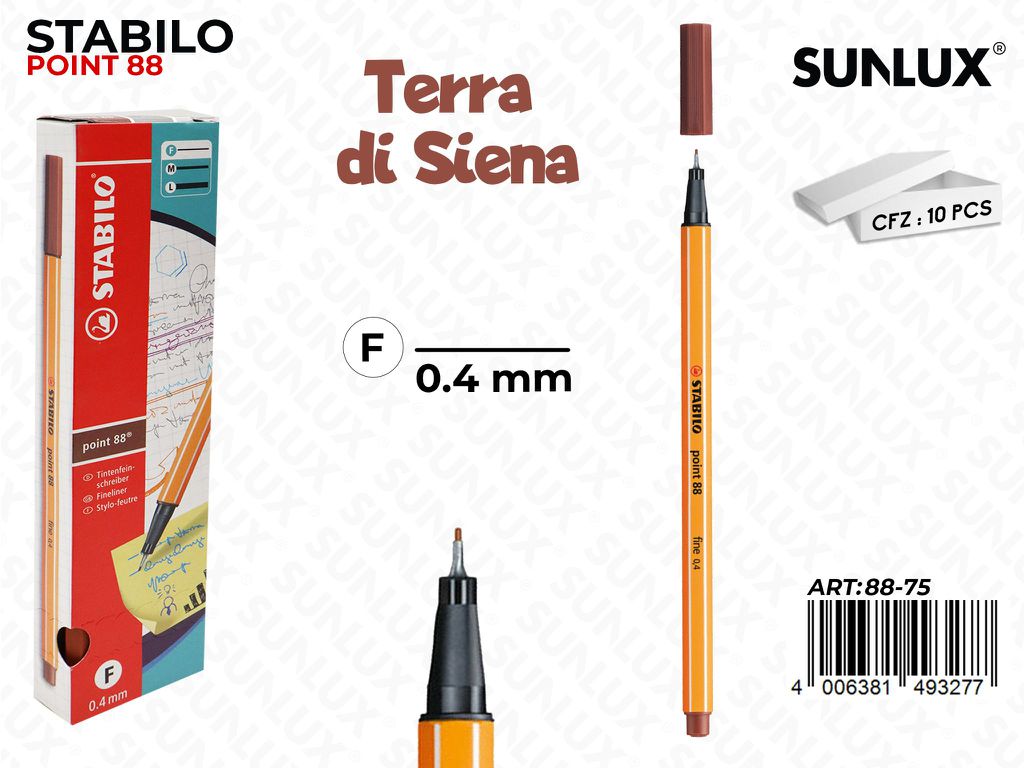 Stabilo Point 88-75 Terra Siena 0.4MM