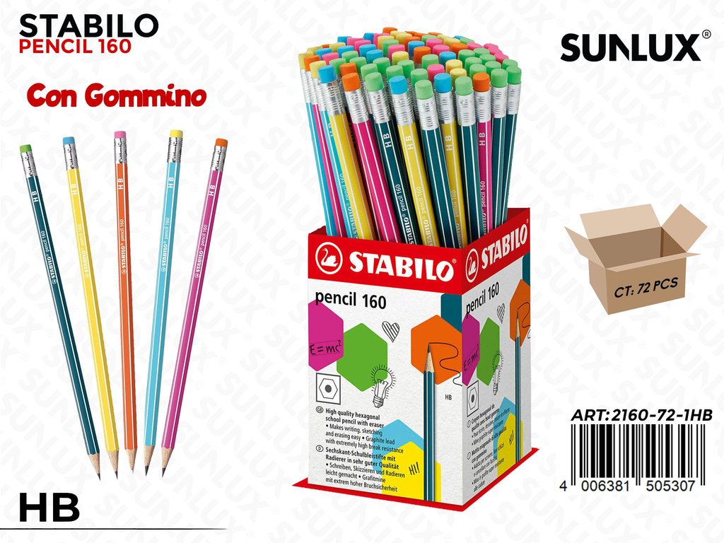 Esp. Pencil 160 Hb c/ Gommino Ass.