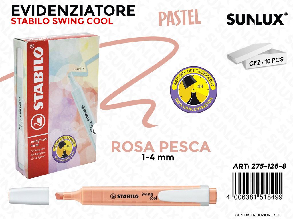 Stab. Swing Cool Rosa Pesca Pastel