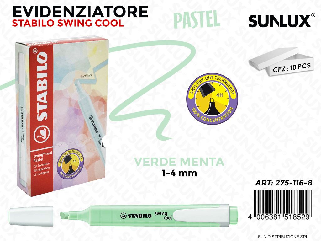 Stab. Swing Cool Verde Menta Pastel