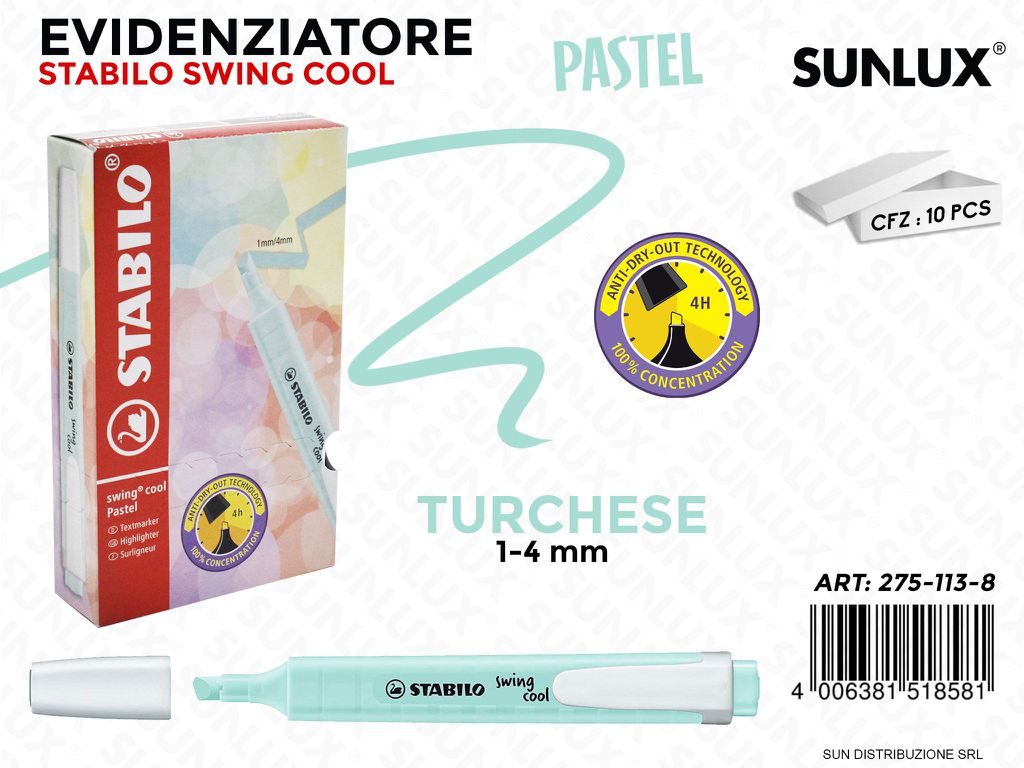 Stab. Swing Cool Turchese Pastel