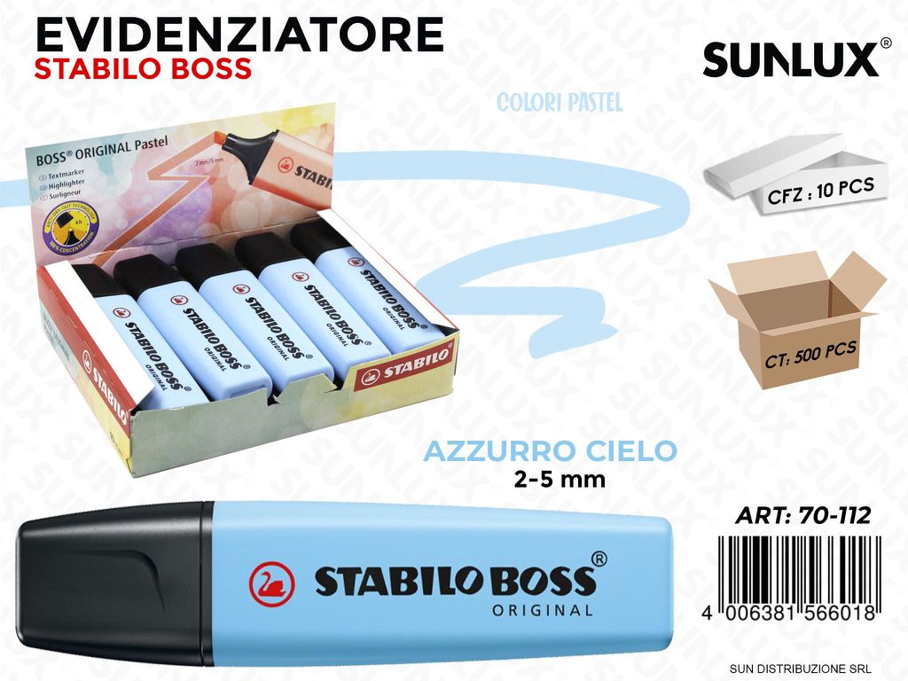 Stabilo Boss Ori. Pastel Azzurro Cielo
