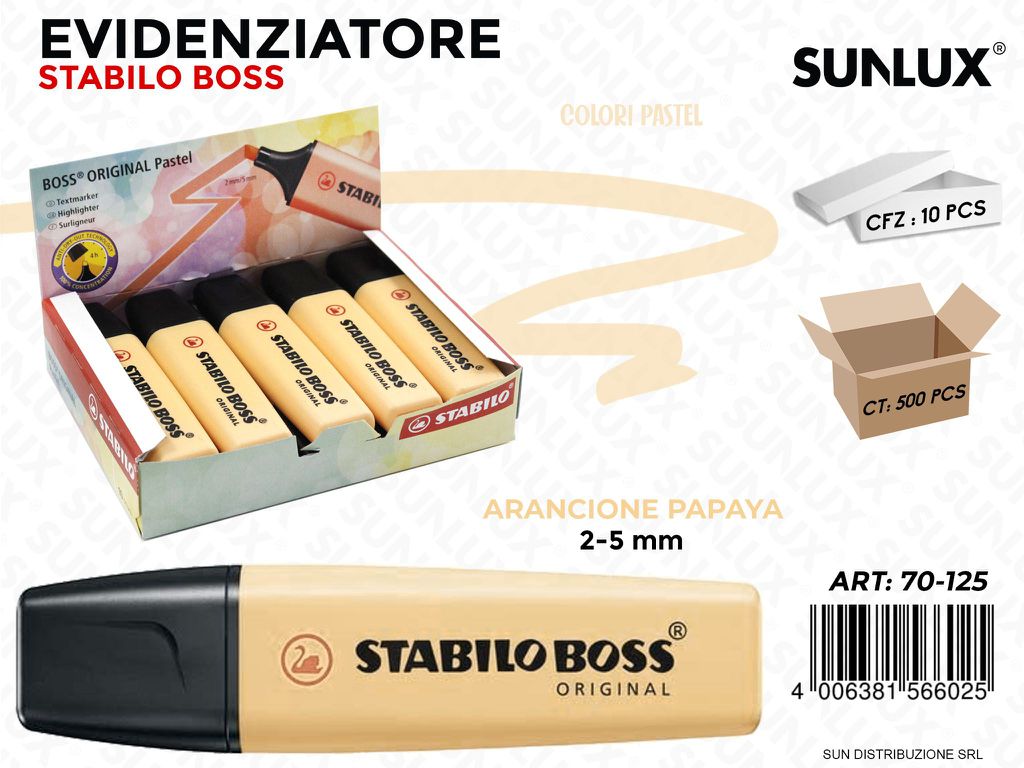 Stabilo Boss Ori. Pastel Aranc. Papaya