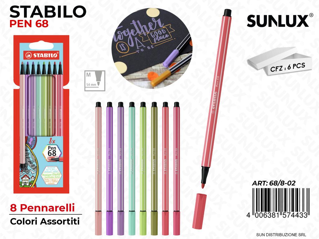 Stabilo Pen 68 Ast. da 8COLORI Ass.