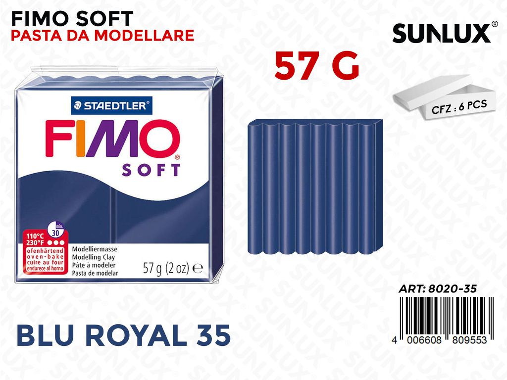 Staed. Fimo Soft 57G 35 Blu Royal