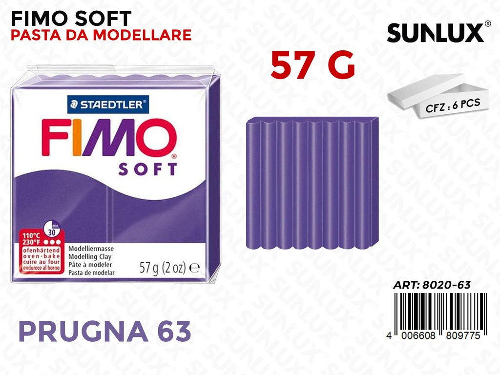 Staed.fimo Soft 57G 63 Prugna