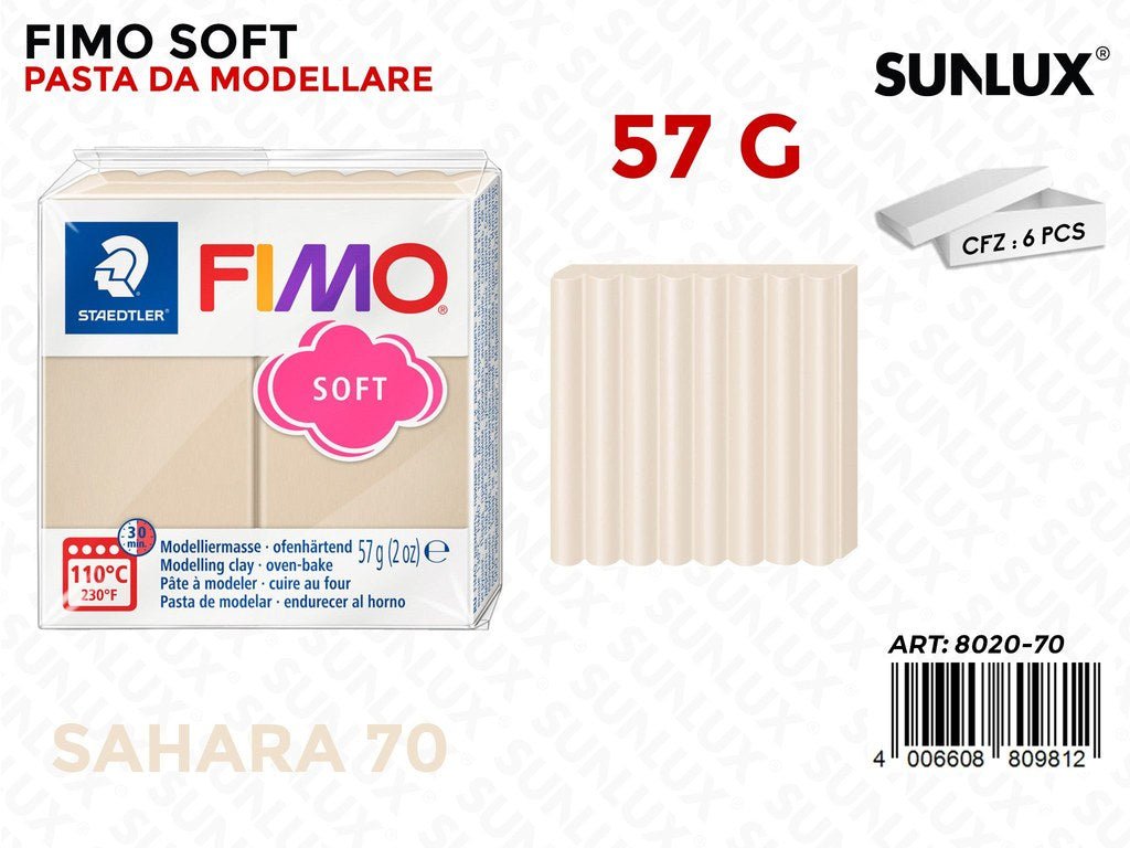 Staed. Fimo Soft 57G 70 Sahara da 6