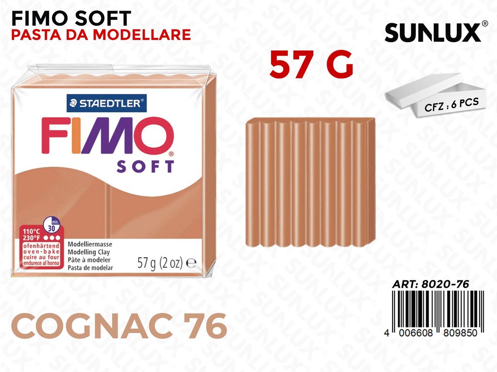 Staed. Fimo Soft 57G 76 Cognac