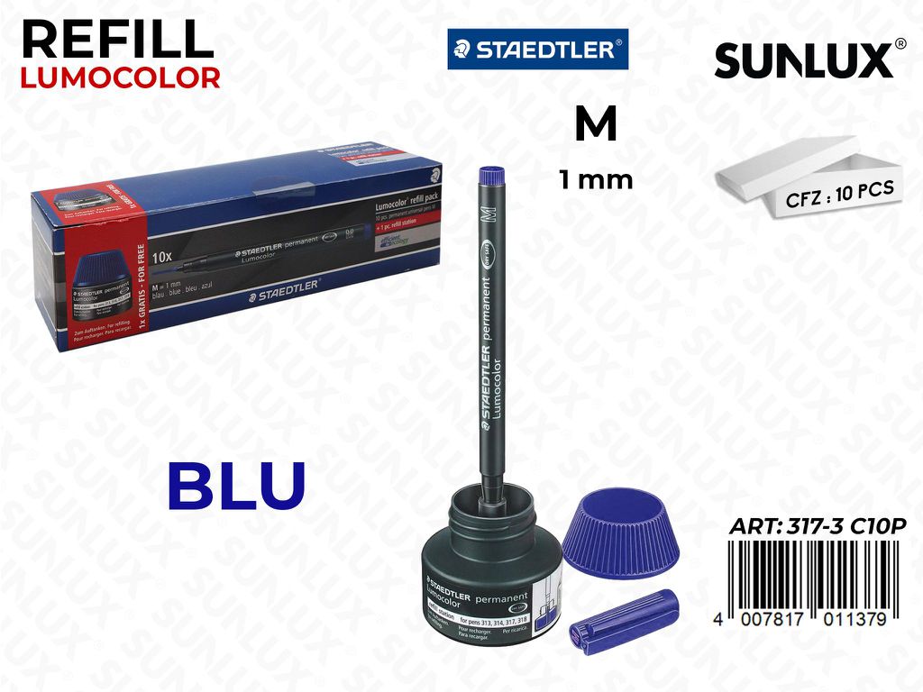 Staed. Refill Lumocolor Blu 1MM