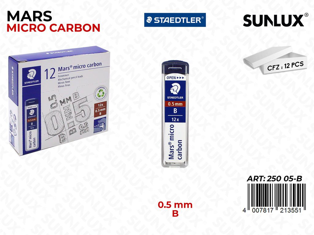 Staedtler Mine Micro Carbon 12PCS 0.5MM B
