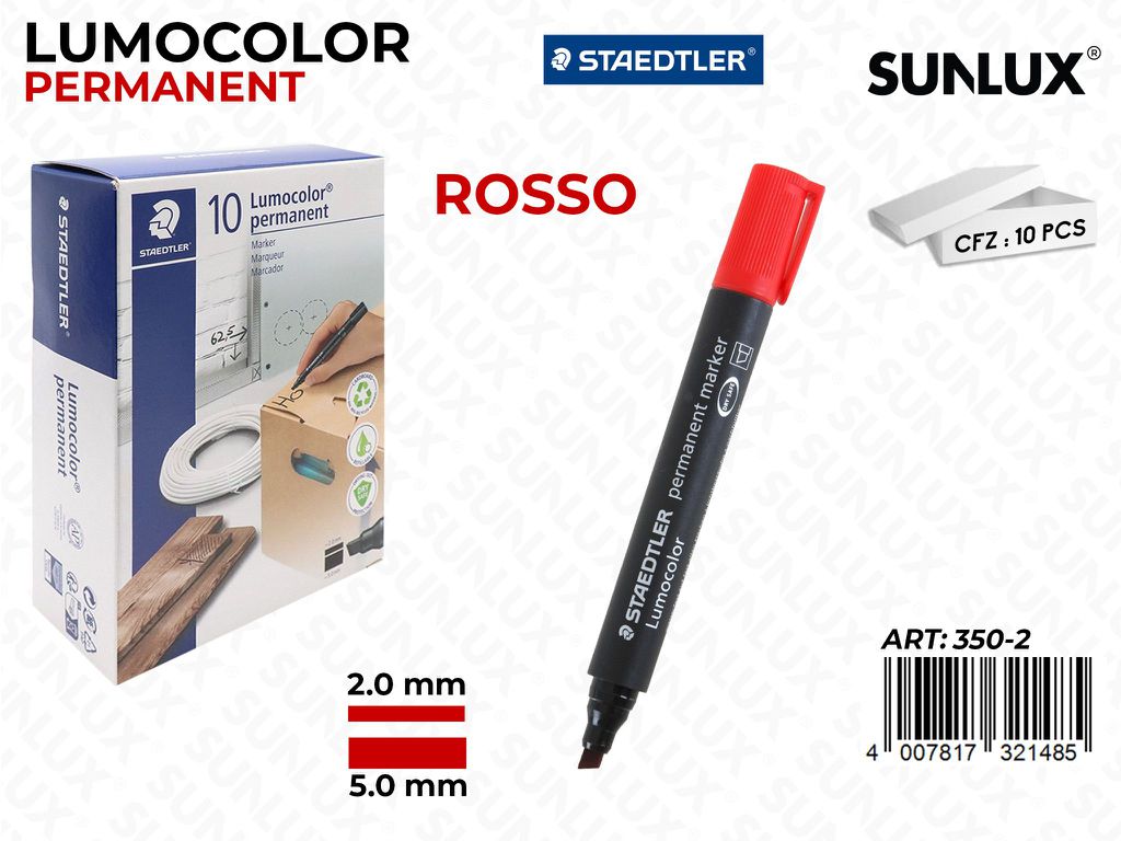Lumocolor Permanent Rosso 2.0-5.0MM