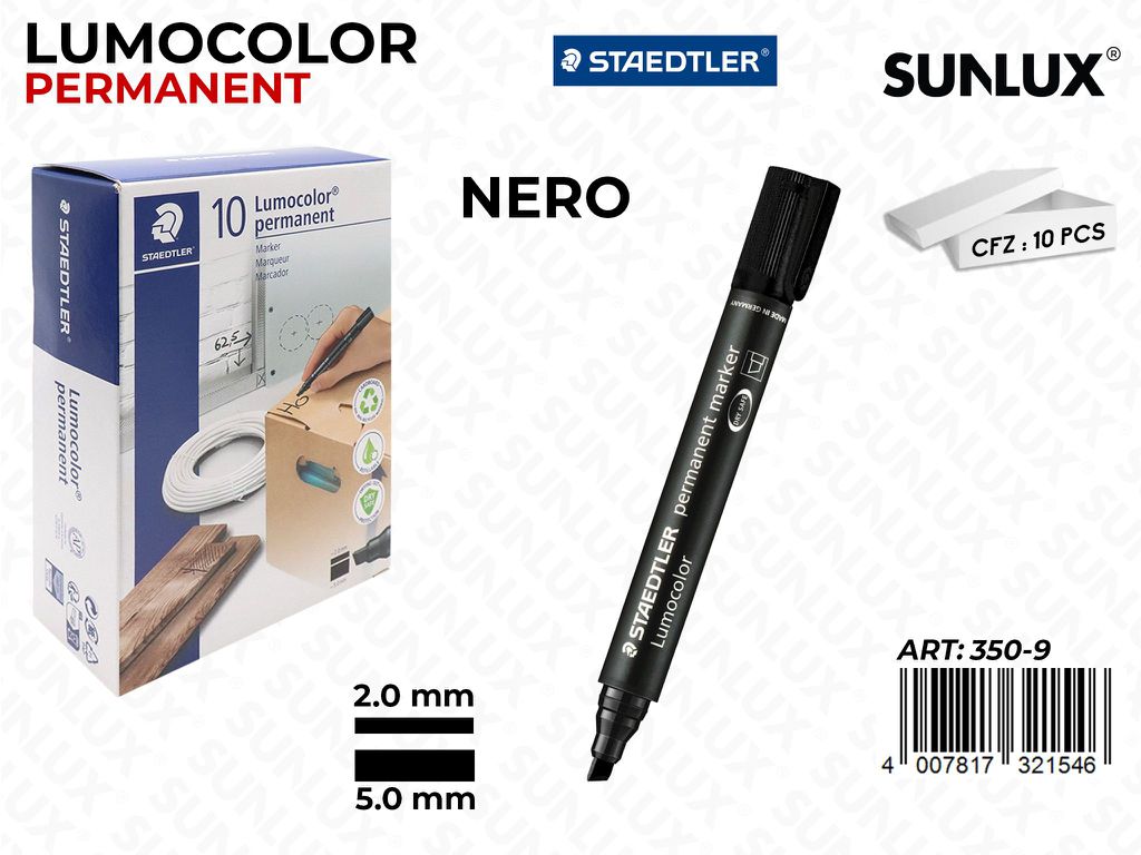 Lumocolor Permanent Nero 2.0-5.0MM