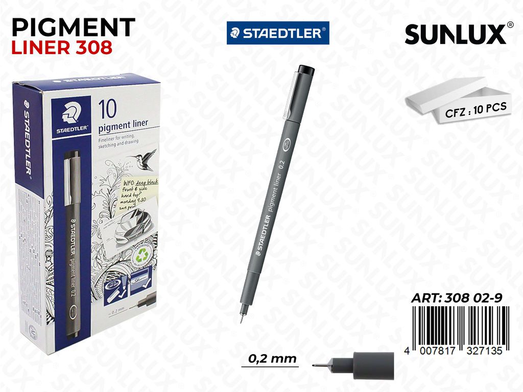 Staedtler Pigment Liner 308 Ne. 0.2MM