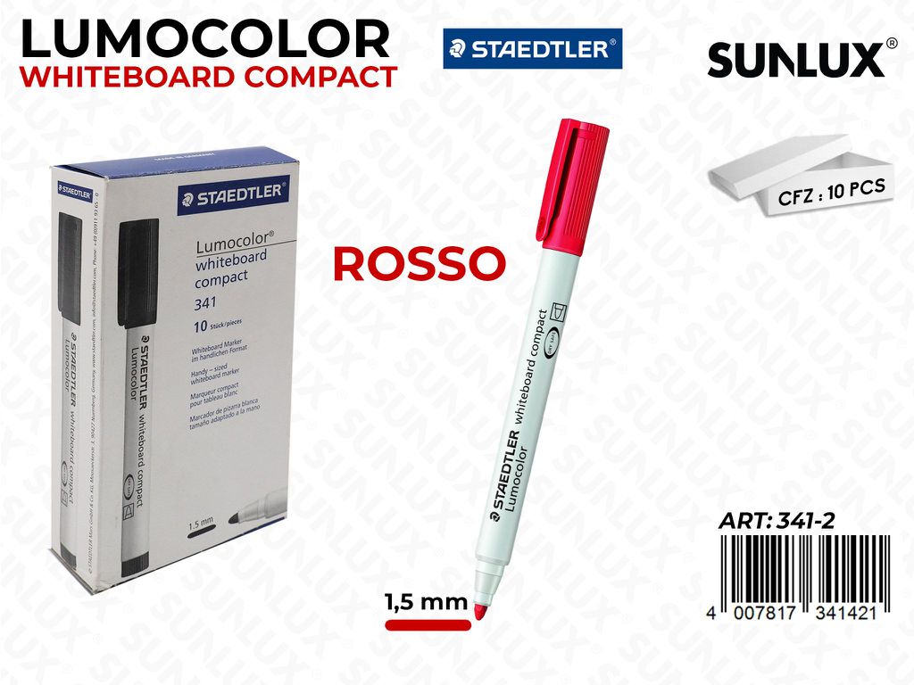 Staedtler Lumocolor Whiteboard 1.5MM Rosso