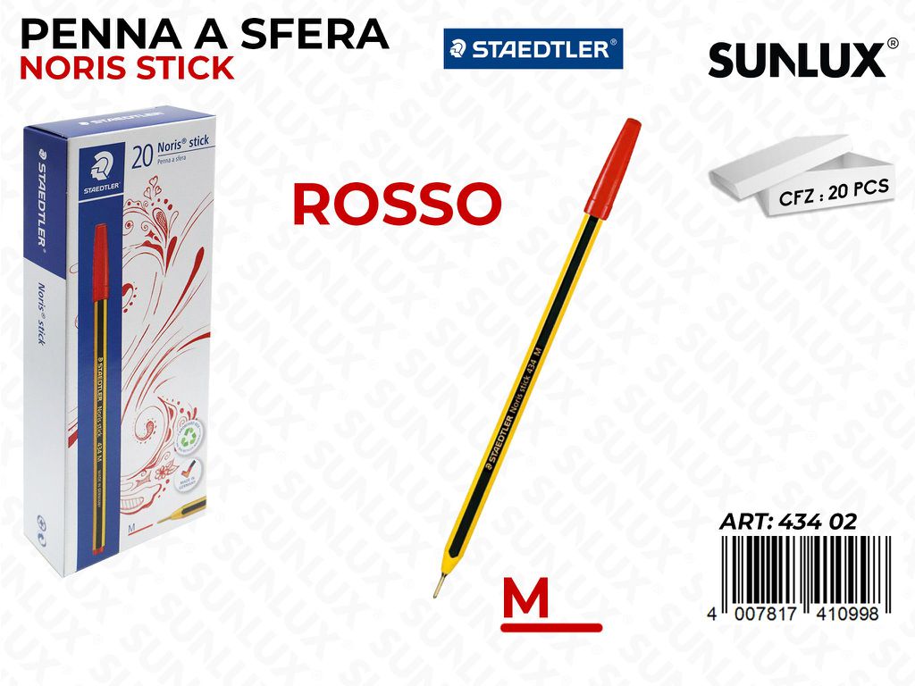 Penna Sfera Noris STICK434 M Rosso