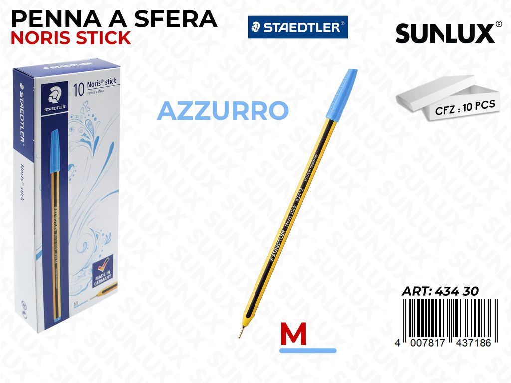 Penna Sfera Noris STICK434 M Azzurro