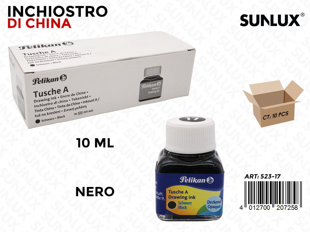 Inchiostro di China 523-17 Nero 10ML