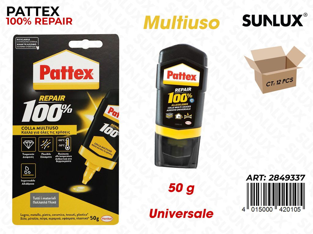 Pattex Colla Uni. Repair Multi Materiale 50GR