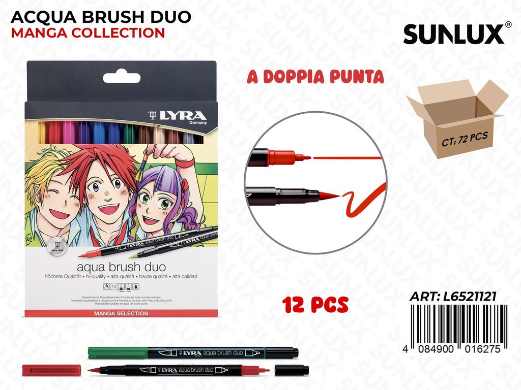 Lyra Ast. 12COLORI Aqua Brush Duo Manga