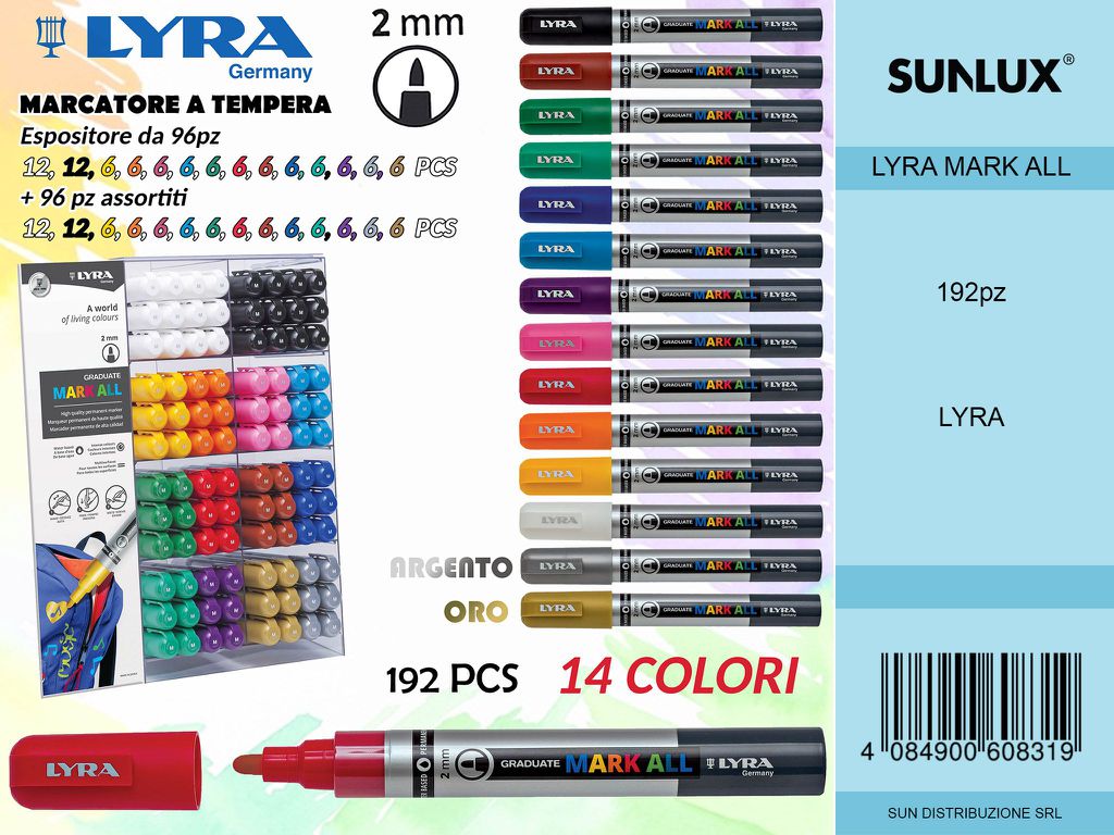 Esp. Lyra Mark All 14COL. Ass. Punta 2MM