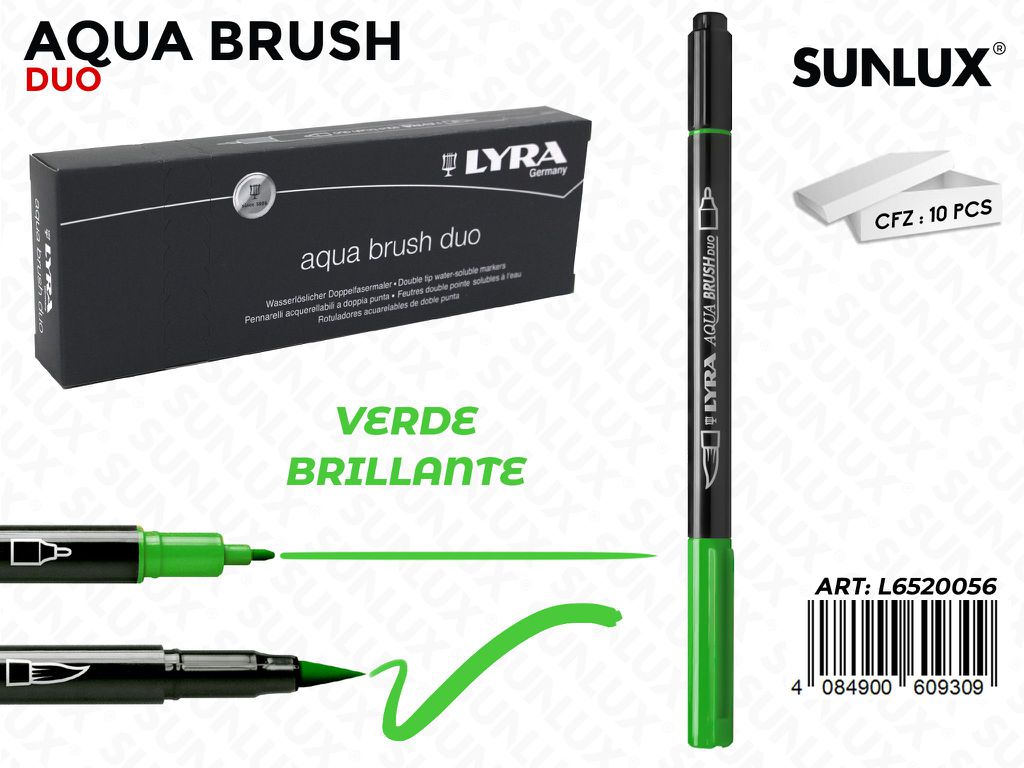 Lyra Aqua Brush Duo Verde Brillante