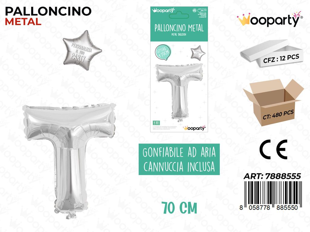 Palloncino Metal Arg. Let. T 70CM