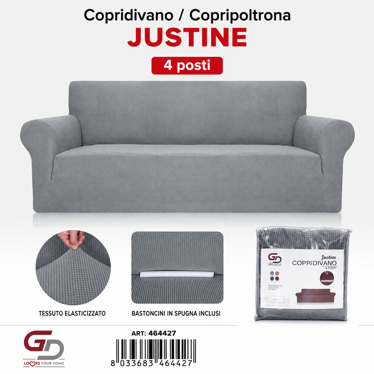 Copridivano Justine 4 Posti