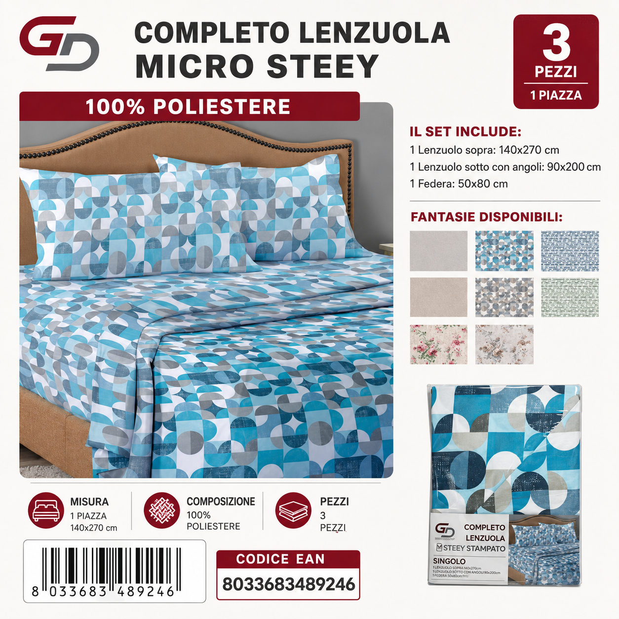 Comp Lenz Micro Stefy Stp 1P 100 Poliestere