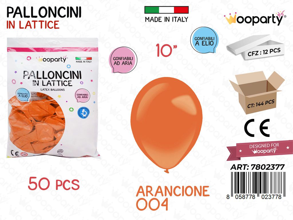 Wooparty Palloncini Lattice Arancione 10 50PCS