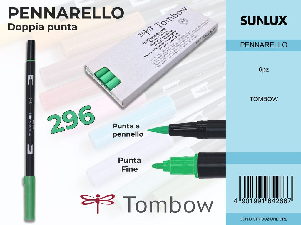 Pennarello Doppia Punta Verde 296