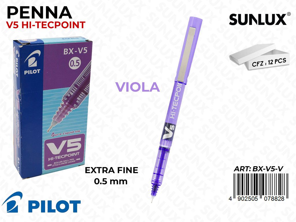 Pilot V5 Hi-tecpoint 0.5MM Viola