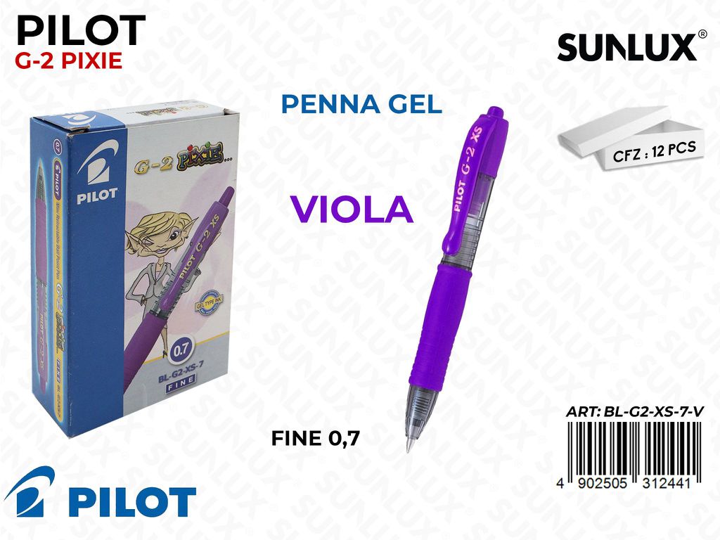 Pilot G-2 0.7 Penna Gel Pixie Viola