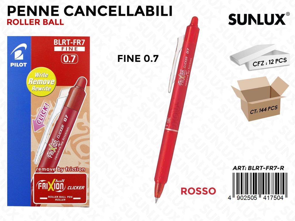 Pilot Frixion Clicker Rosso 0.7MM