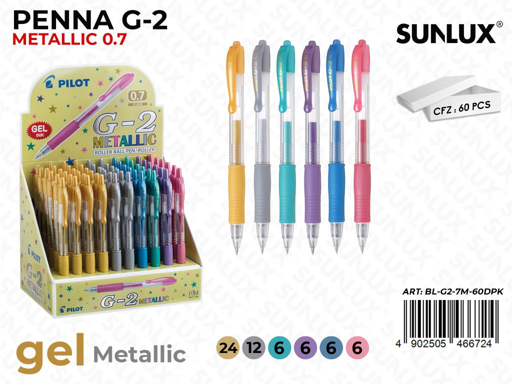 Esp. Penna Gel Metallic 0.7 G-2 Col. Ass.
