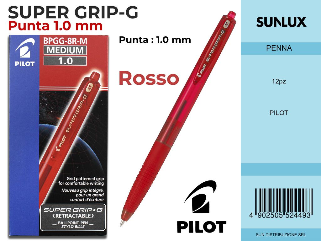 Super Grip -g a Scatto 1.0 Mm Rosso