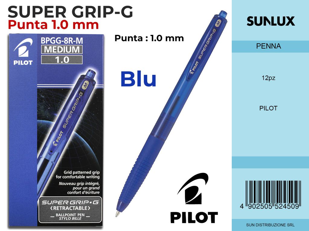 Super Grip -g a Scatto 1.0 Mm Blu