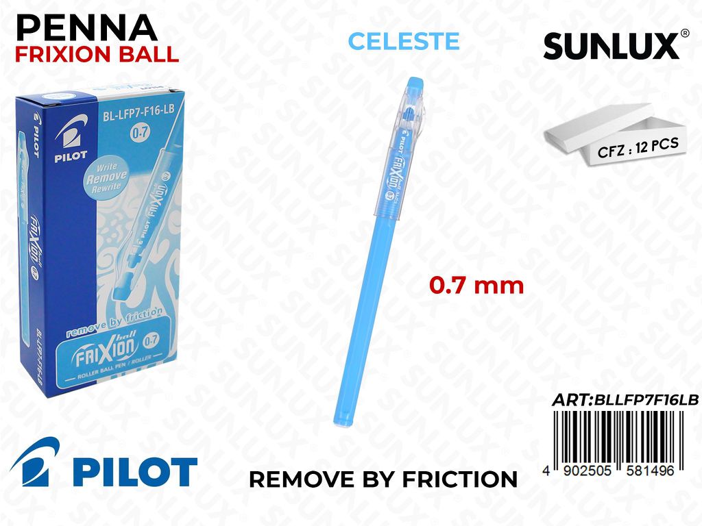 Penna Frixion Ball Sticks Azzurro 0.7MM