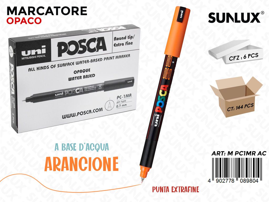 Uni Poscapen PC-1MR F Arancio