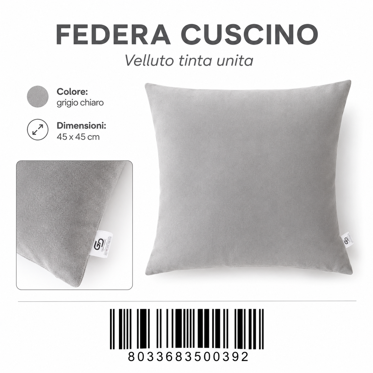 Federa Per Cuscino 45*45Cm