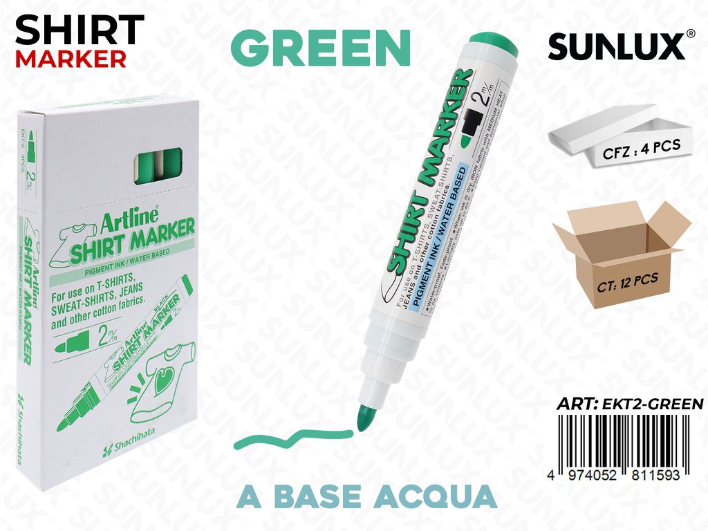 Pen. Shirt Marker per Tessuto Verde