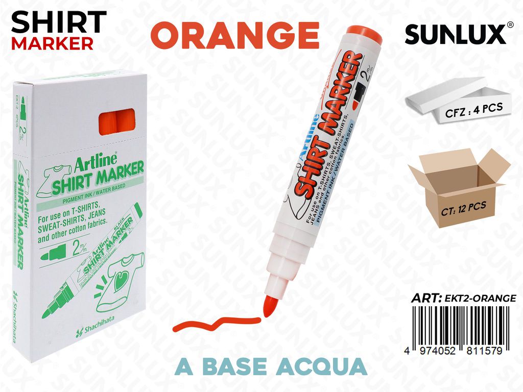 Pen. Shirt Marker per Tessuto Arancione