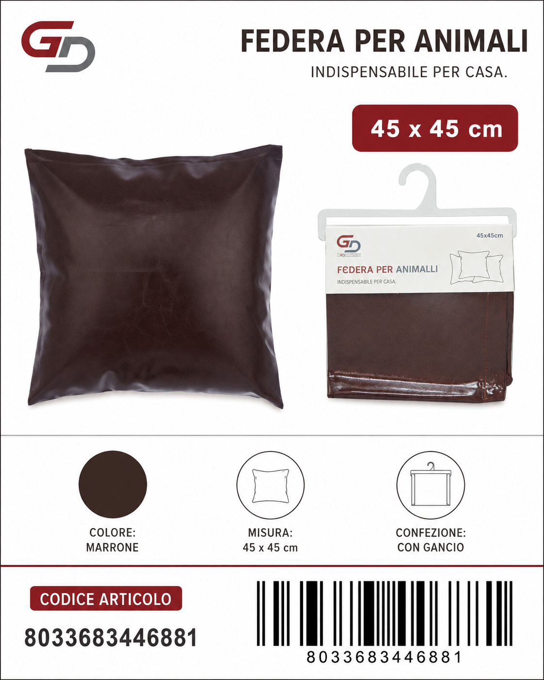 Federa Per Cuscino Animelle 45*45Cm