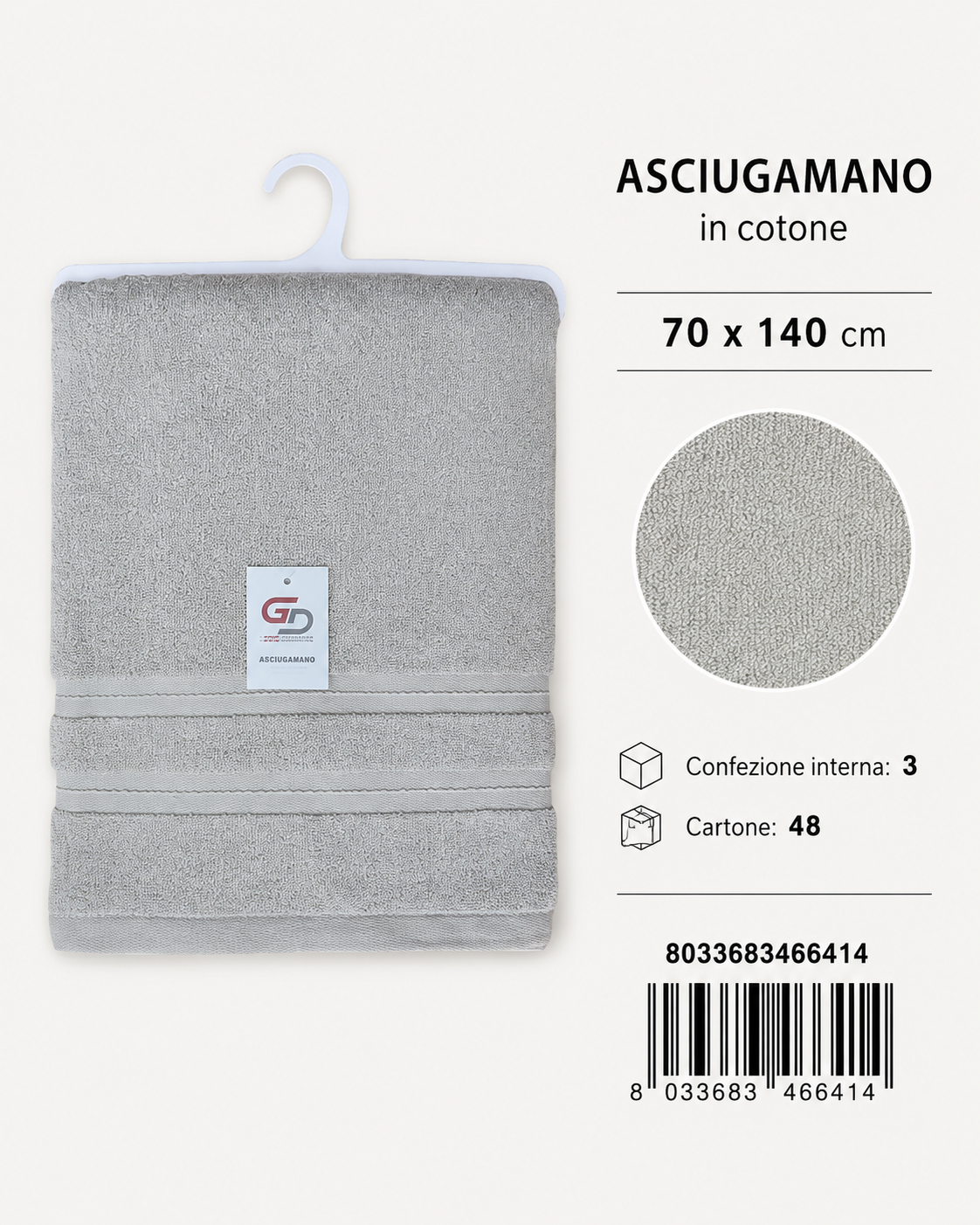 Asciugamano 70*140Cm
