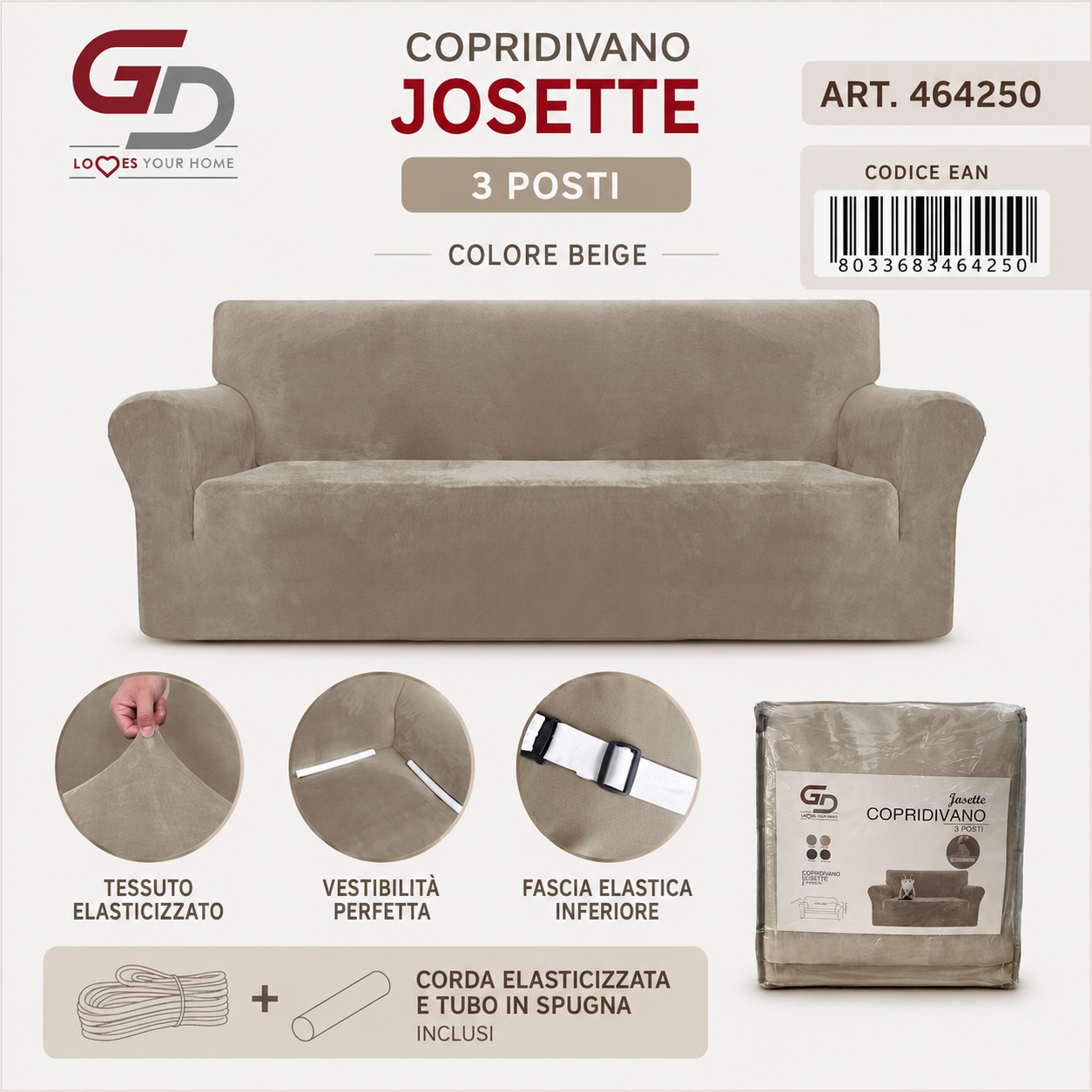 Copridivano Josette 3 Posti