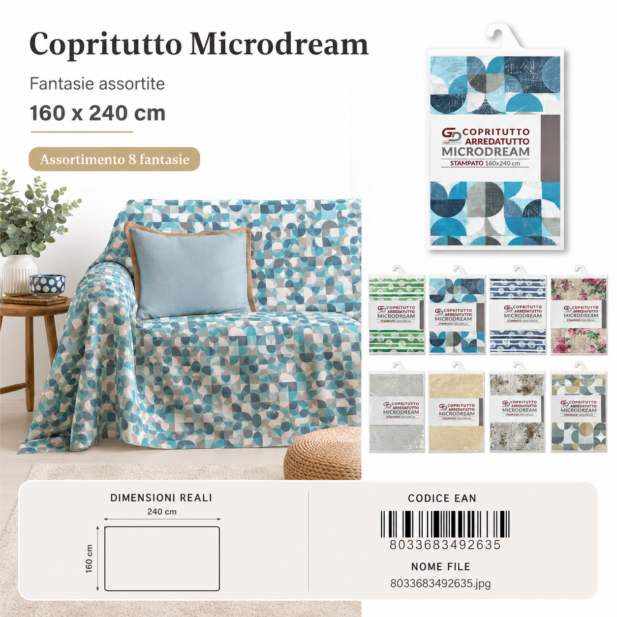 Copritutto Microdream 1P Ass.4