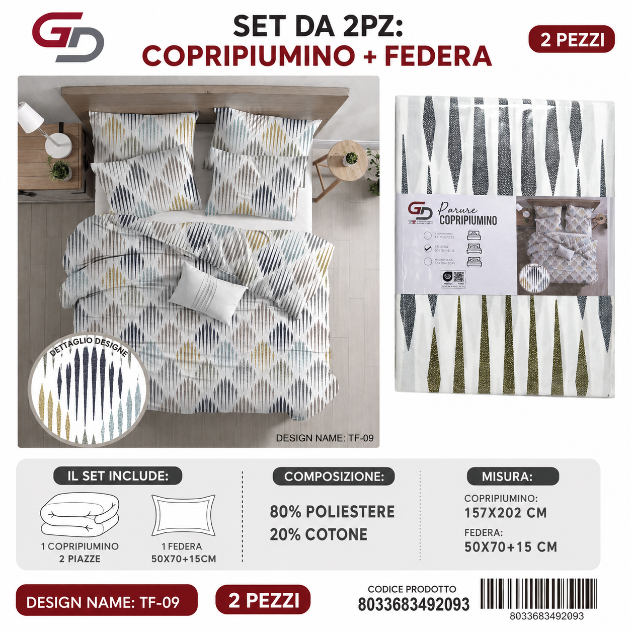 Parure Copripiumino Tf-09