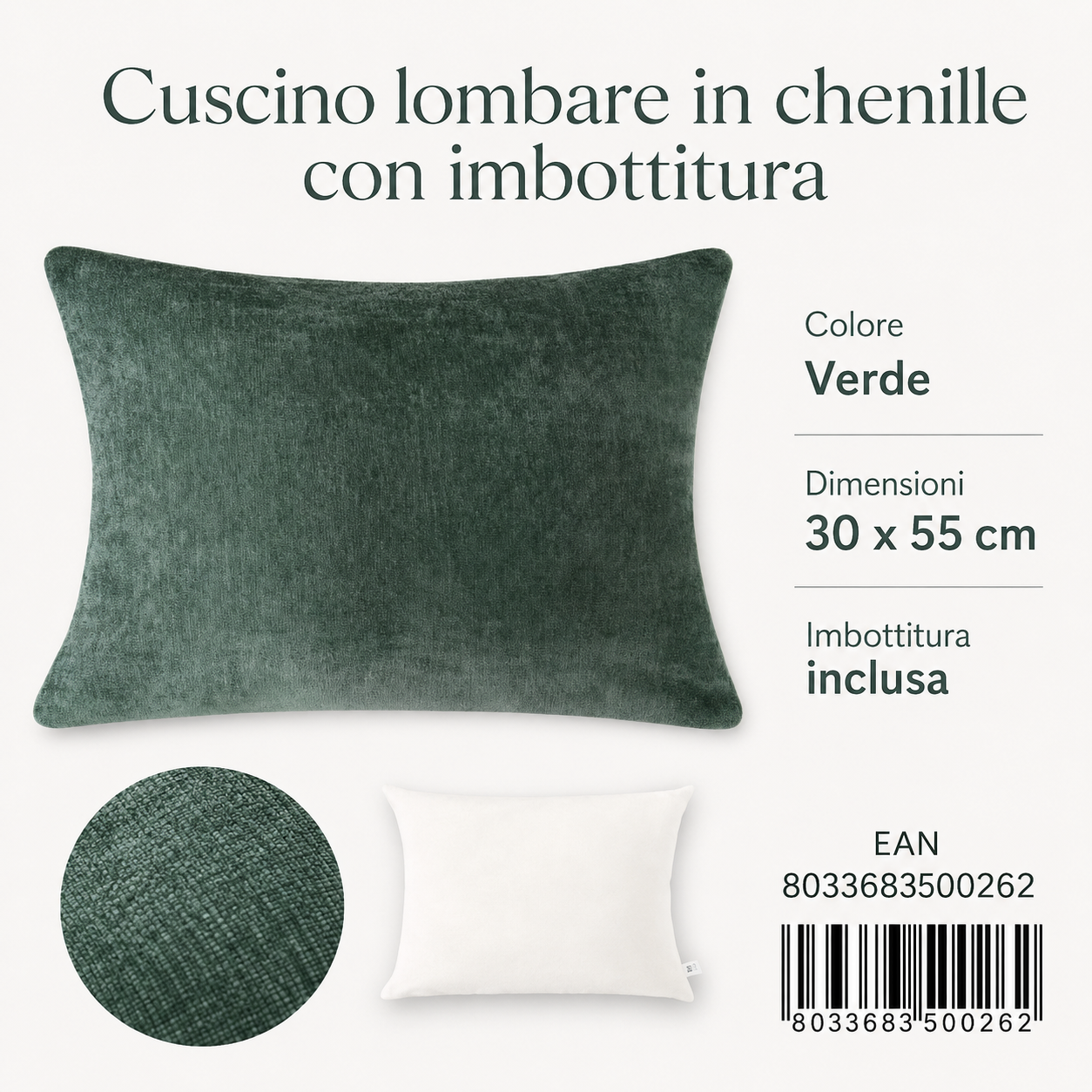 Federa Per Cuscino 30*55Cm