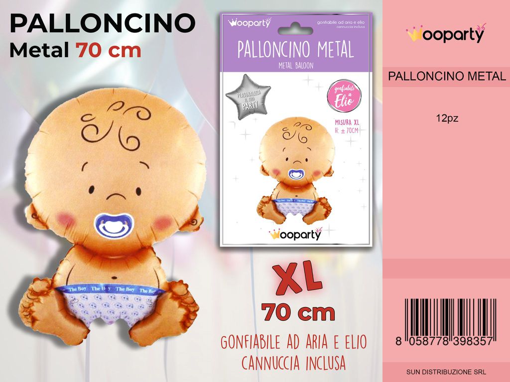 Palloncino Mylar Bambino Celeste 70CM