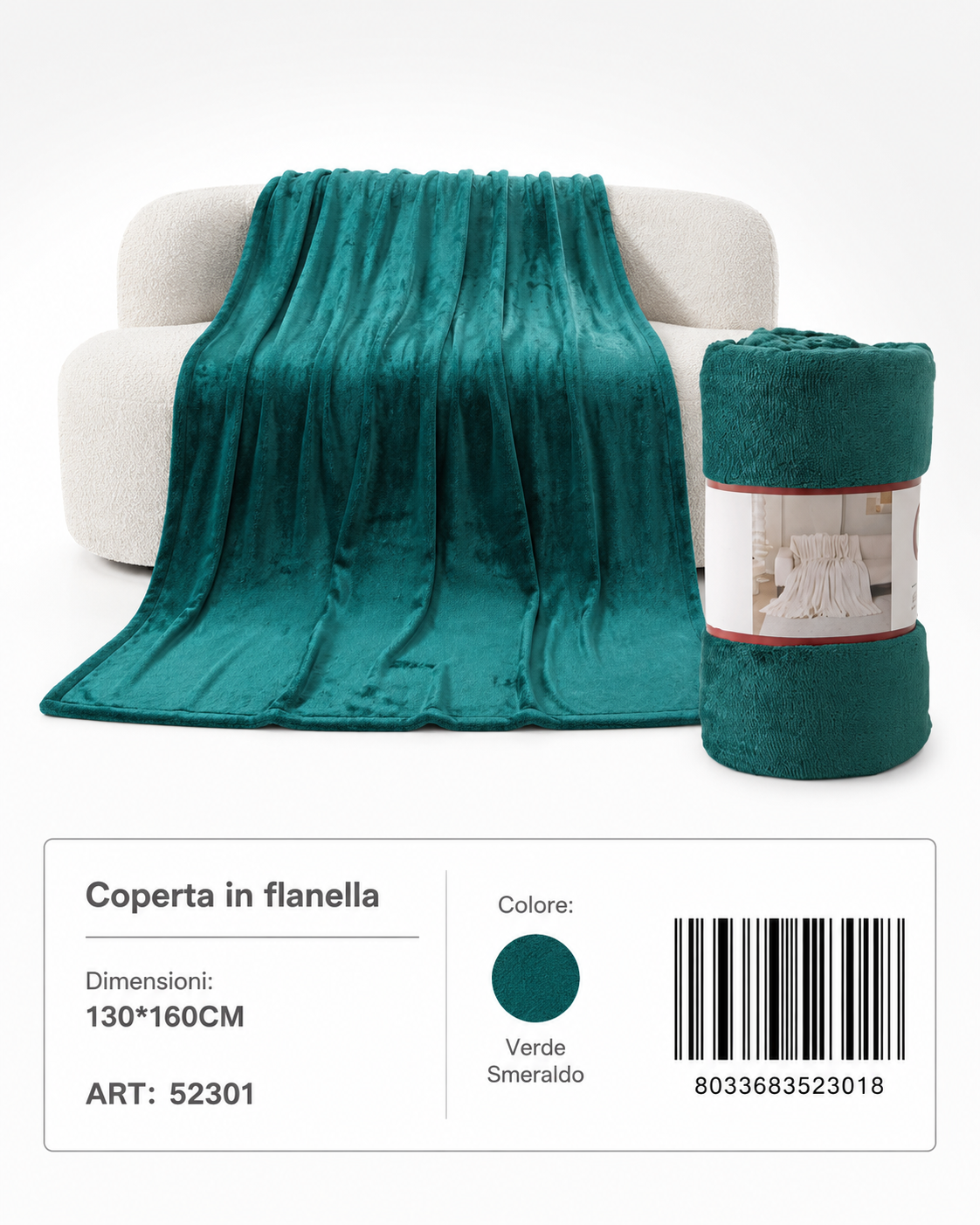 Plaid Coperta Singola 130*160Cm